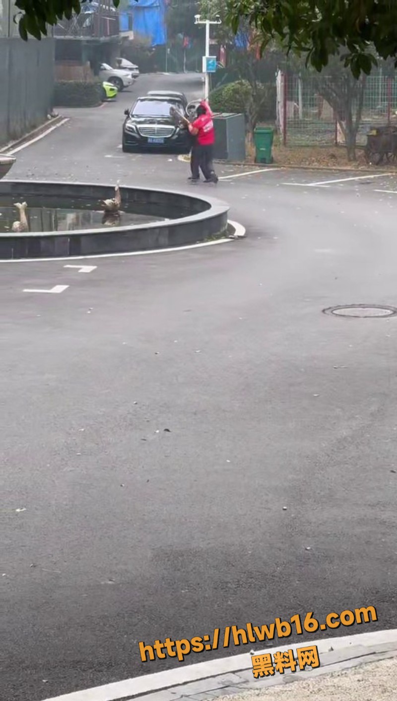 外卖小哥跟保安激烈交锋 拖把互攻场面混乱 纠纷虽小易酿大祸 生活不易何必拳脚相加！