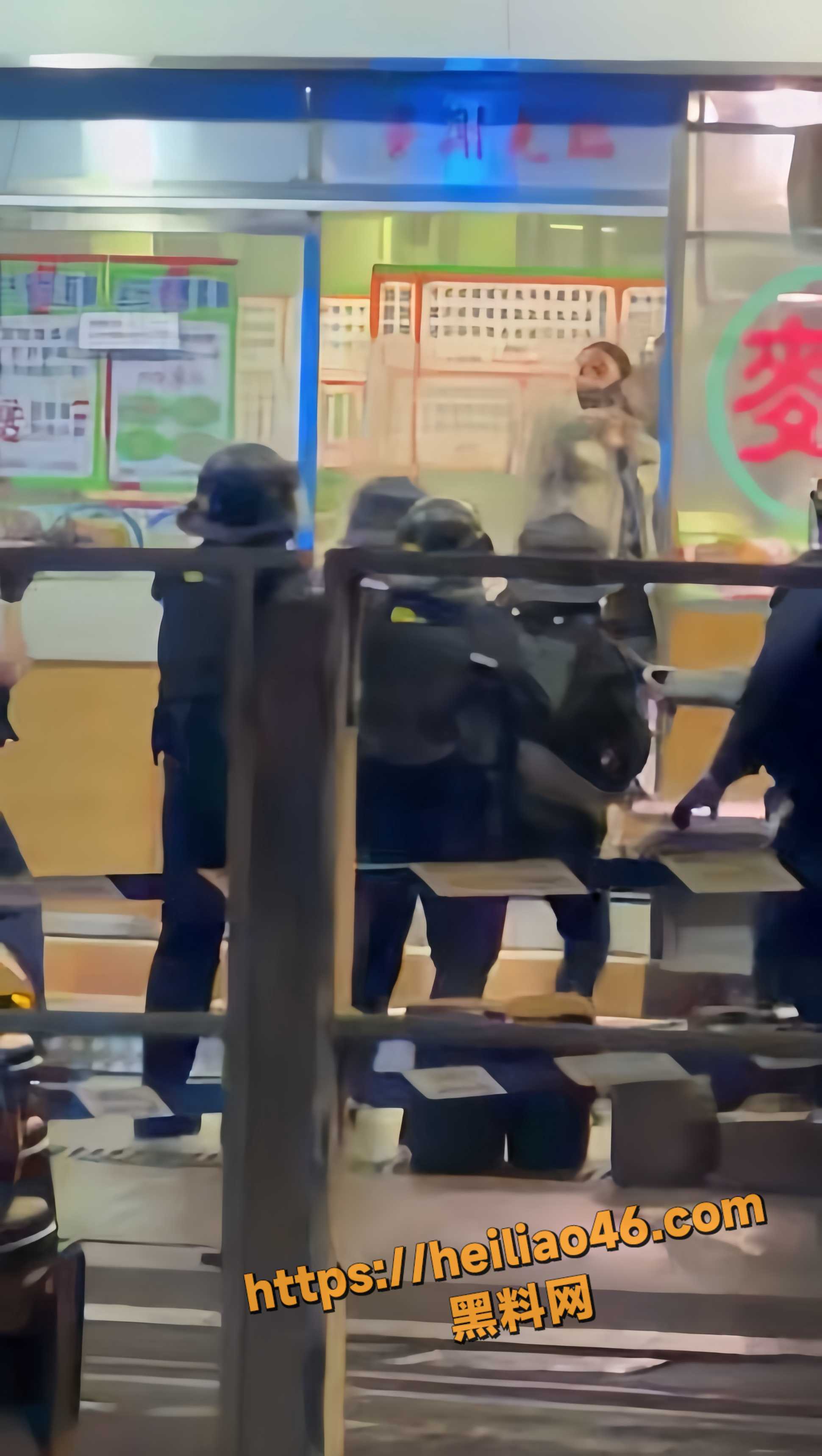 凌晨猛女持刀狂砍警盾事件3