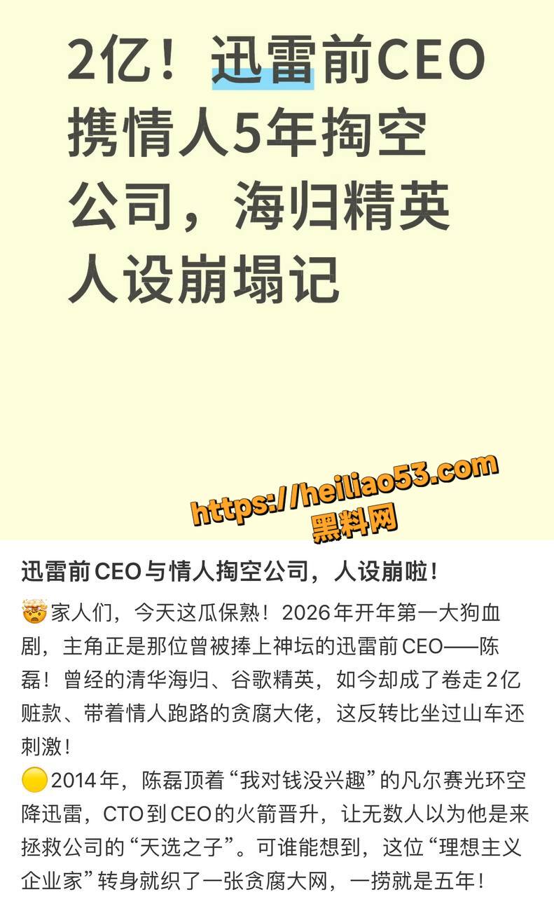 迅雷高管陈磊董鳕婚外情1