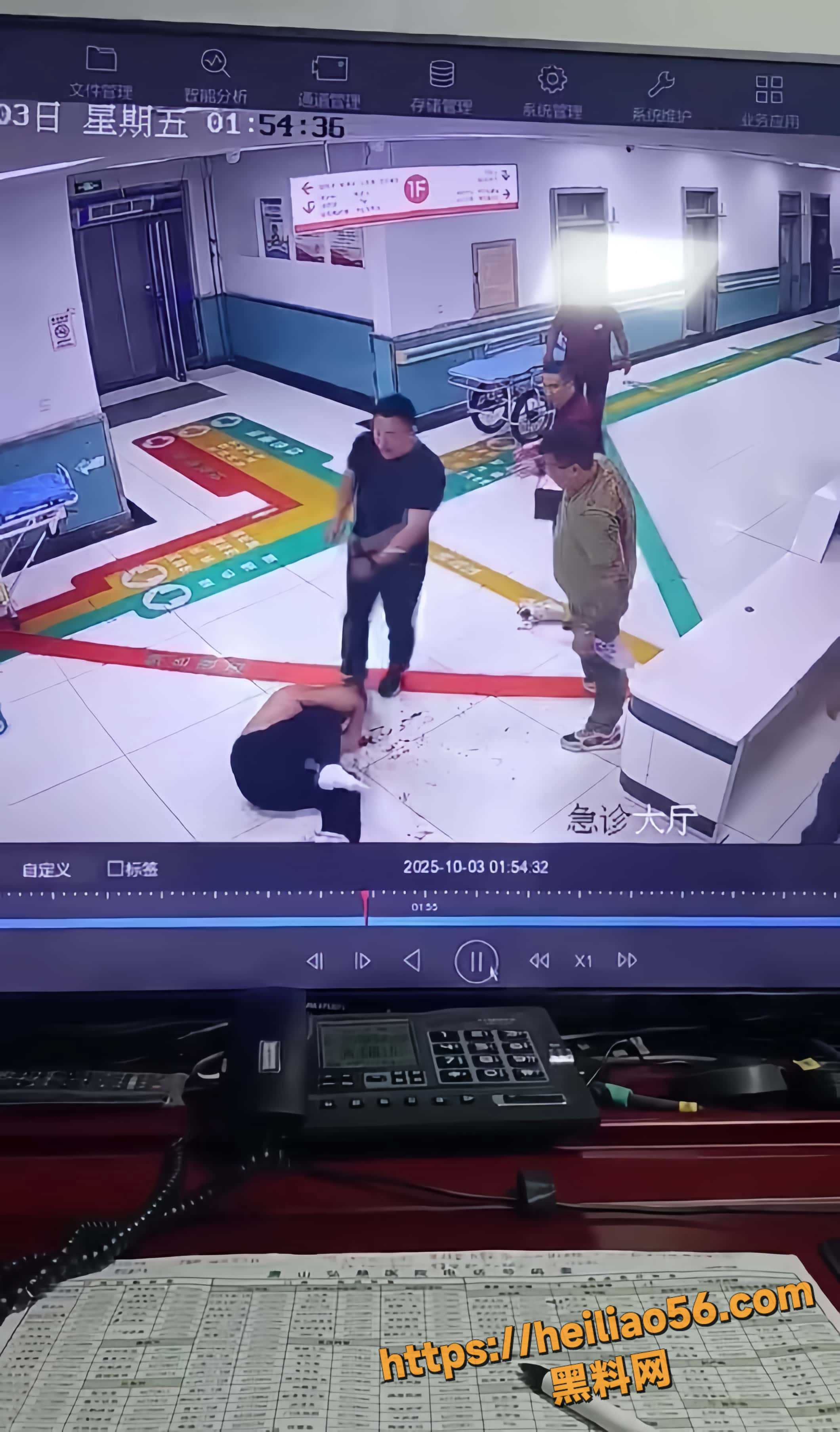 急救室砍人监控画面1