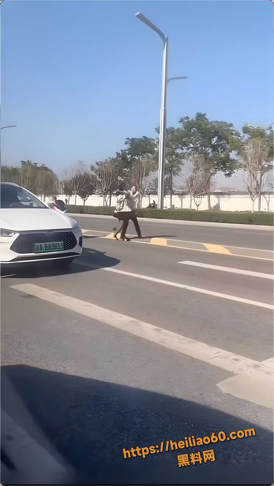 路怒女狂捶黑丝机车妹视频1