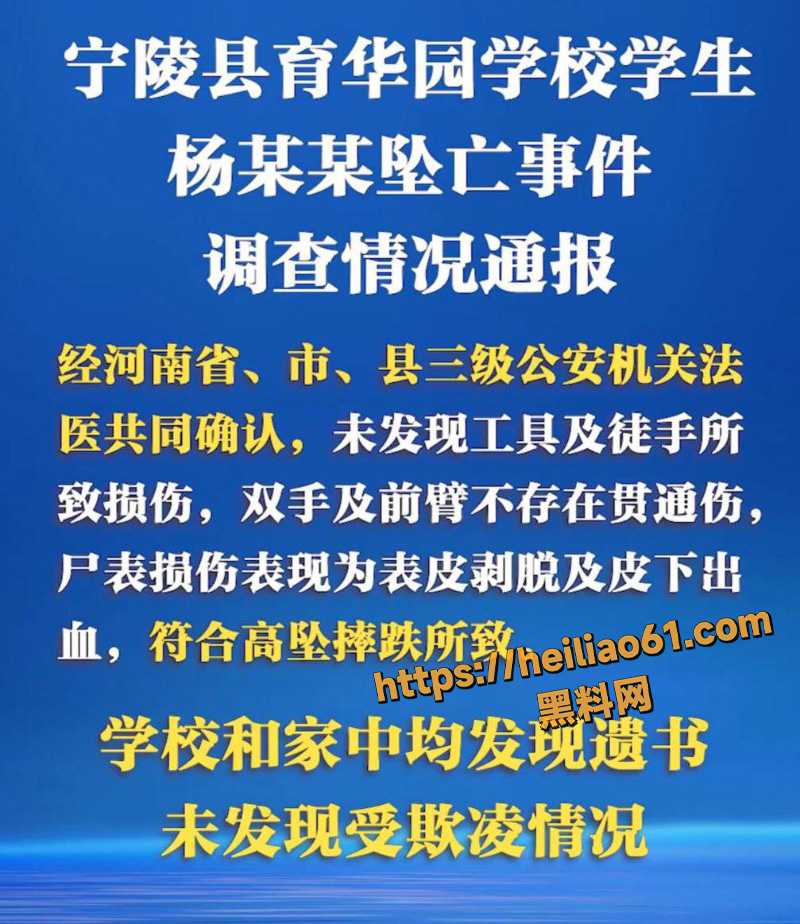 华清园坠楼案官方结论