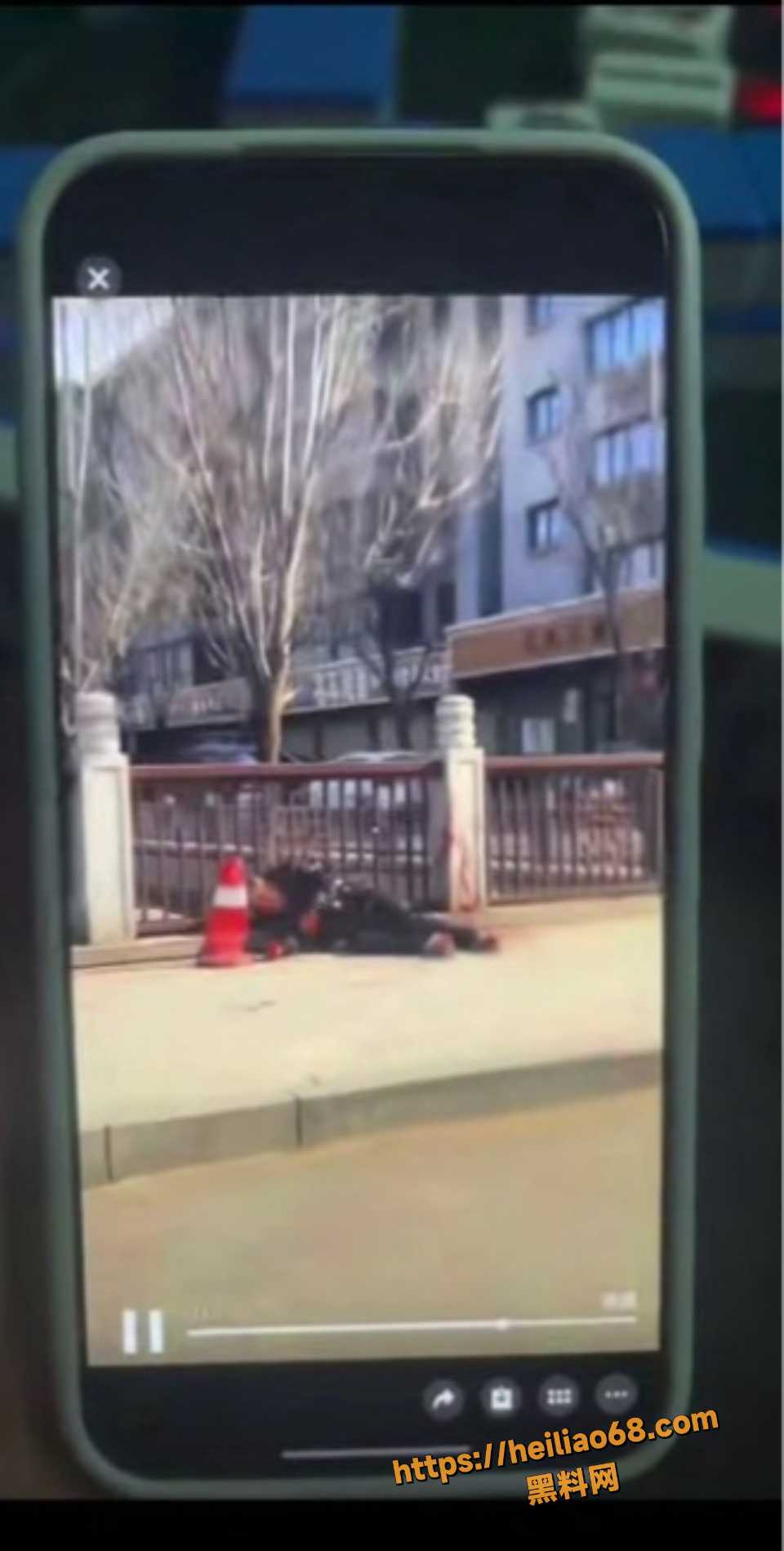 开封精神病当街捅老人视频4