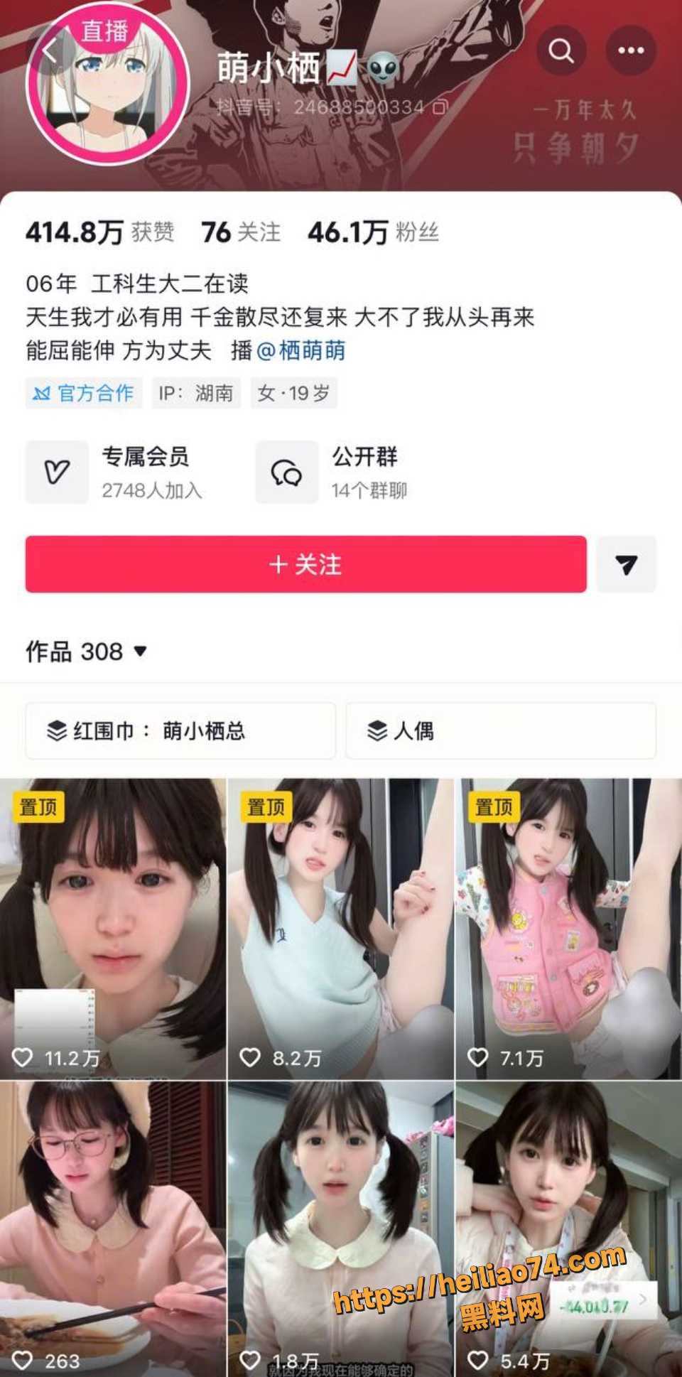 抖音网红萌小栖天才交易员1