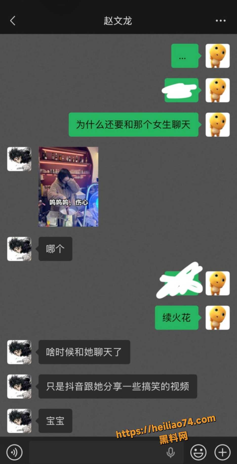 赵文龙恋爱骗钱冷暴力事件2