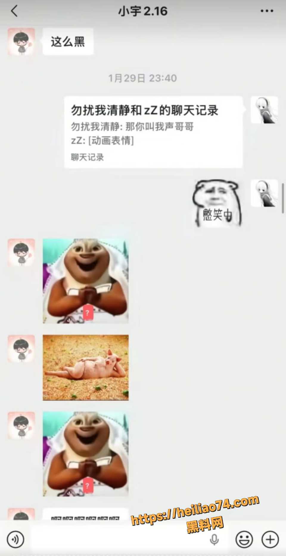 喵喵宇主播聊天记录被扒6