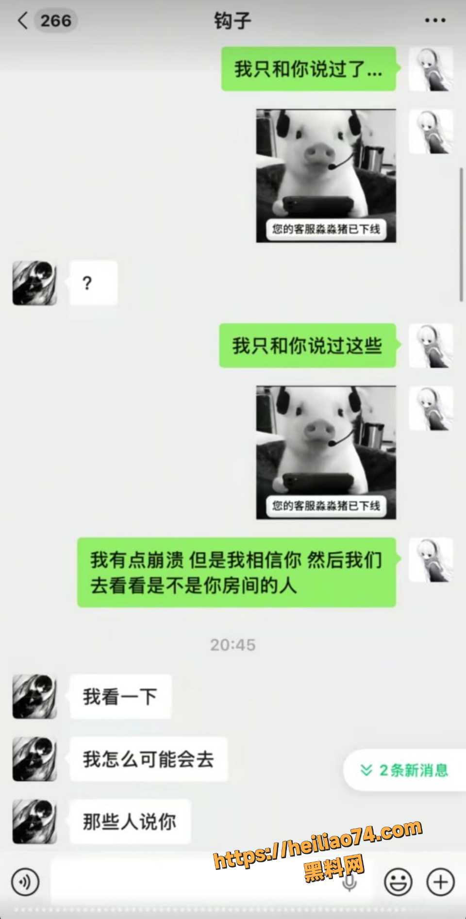 喵喵宇主播聊天记录被扒9