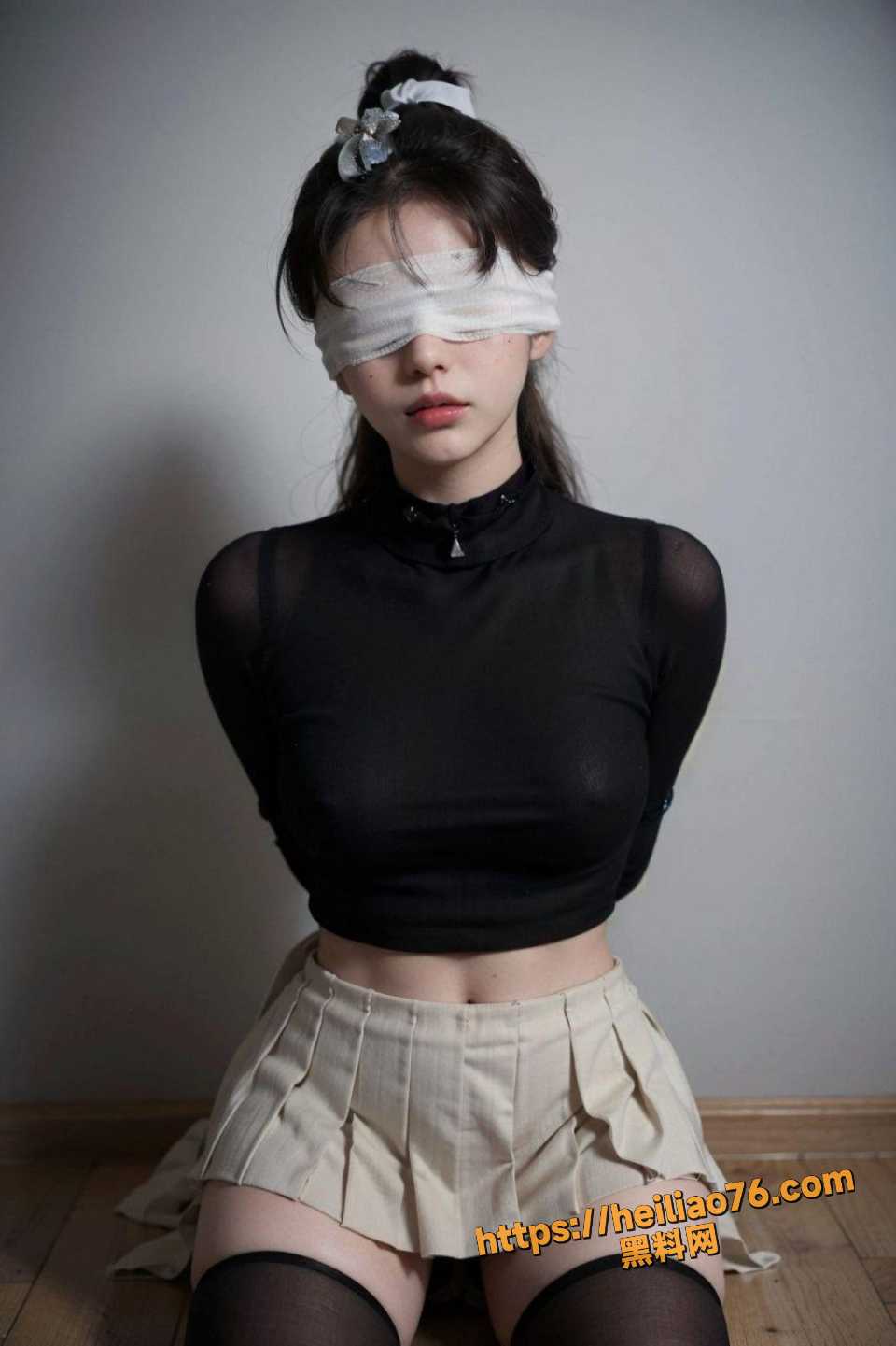  调教蒙眼黑丝少女视频1