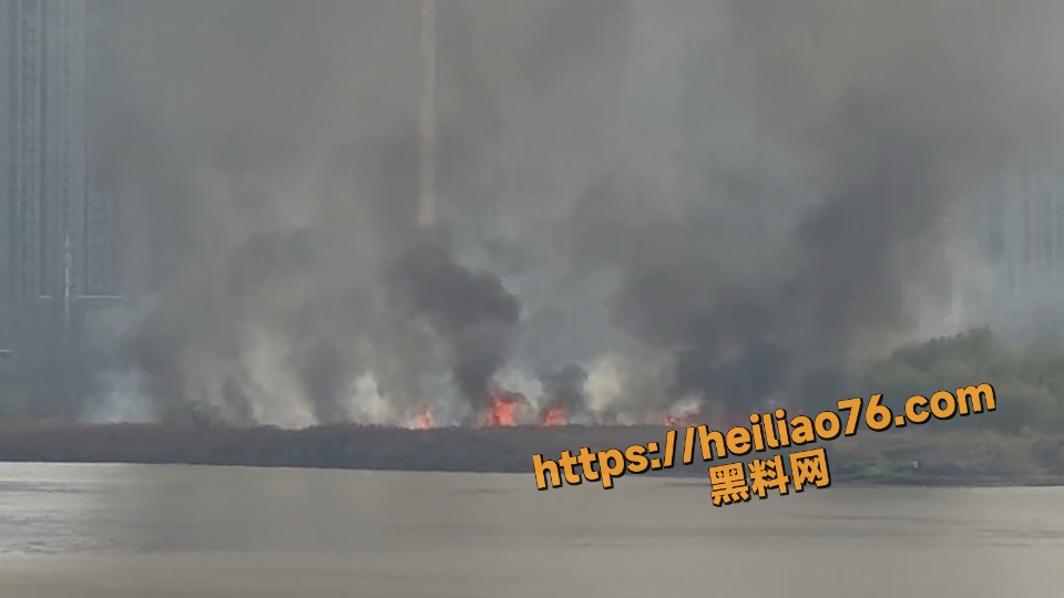湘江江滩黑烟冲天3