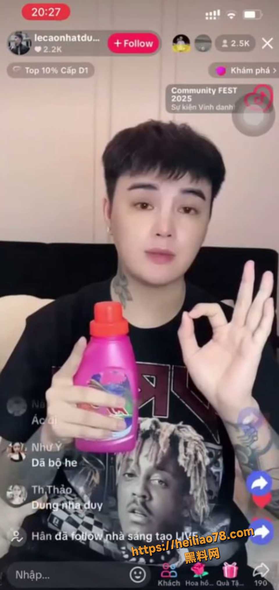 泰国lecaonhatduylive2喝洗洁精自杀视频1