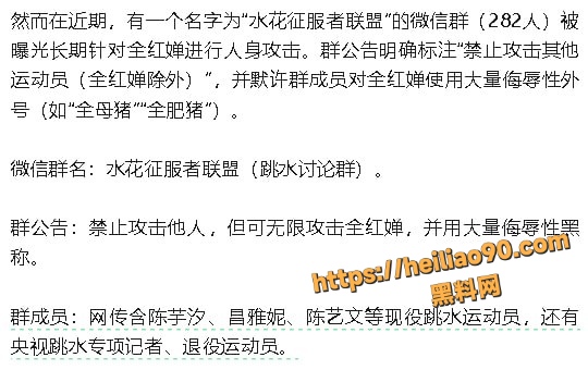 全红婵微信群被网暴2