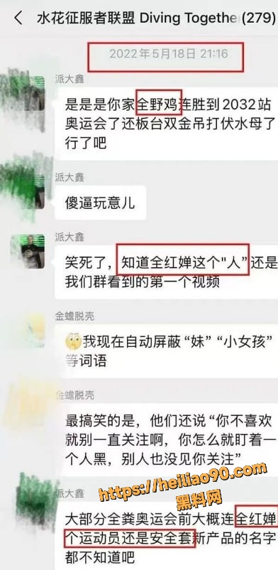 全红婵微信群被网暴18