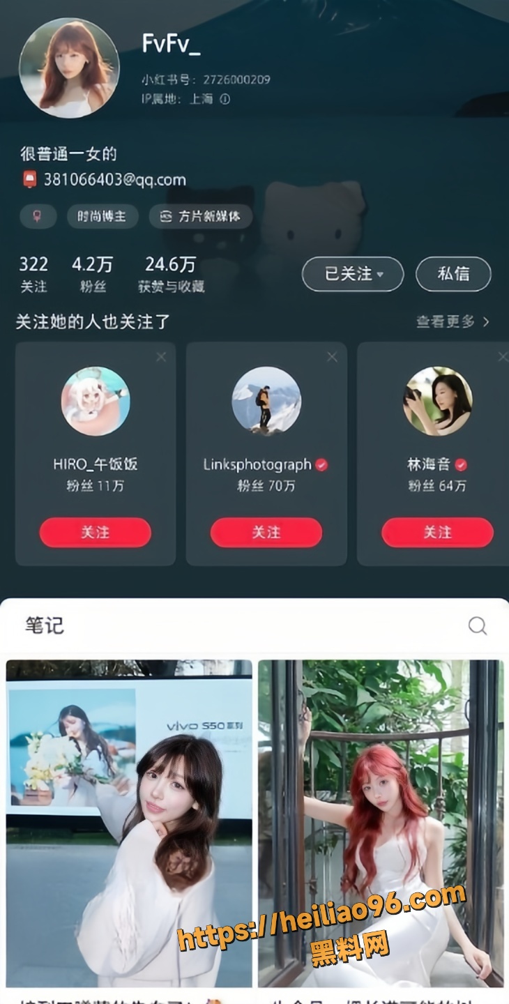 小红书网红FVFV1
