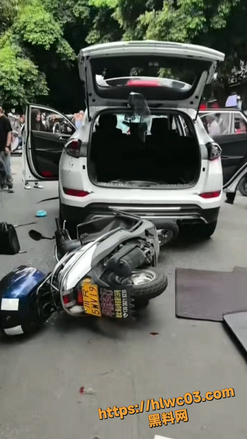 四川南充街头暴力砸车3