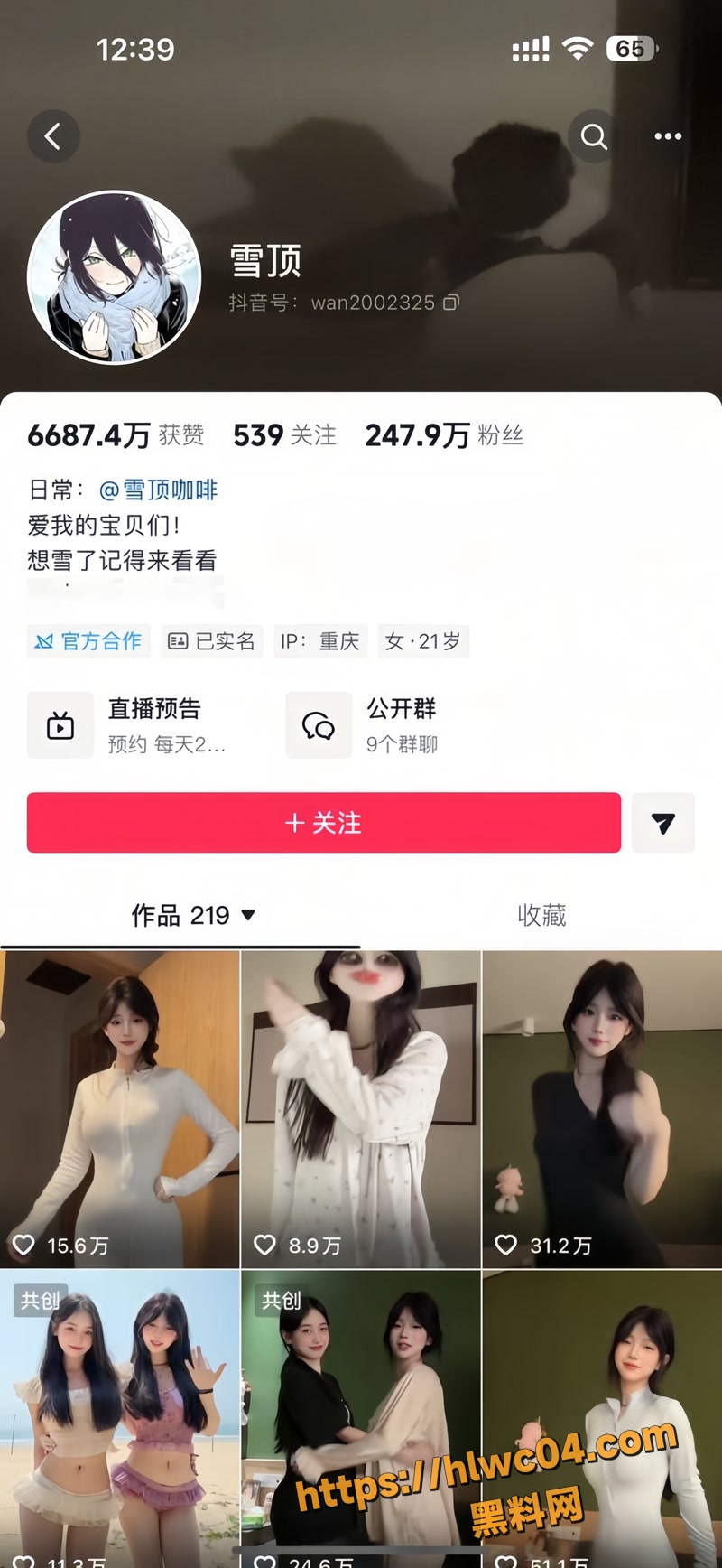 抖音网红雪顶