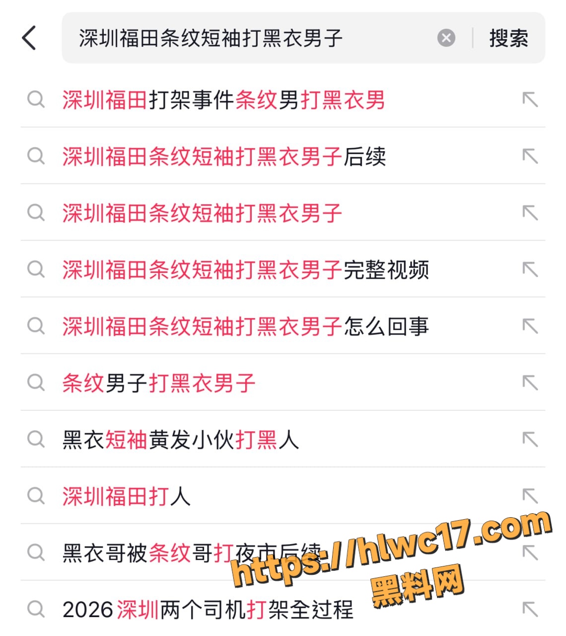 深圳街头打架视频2