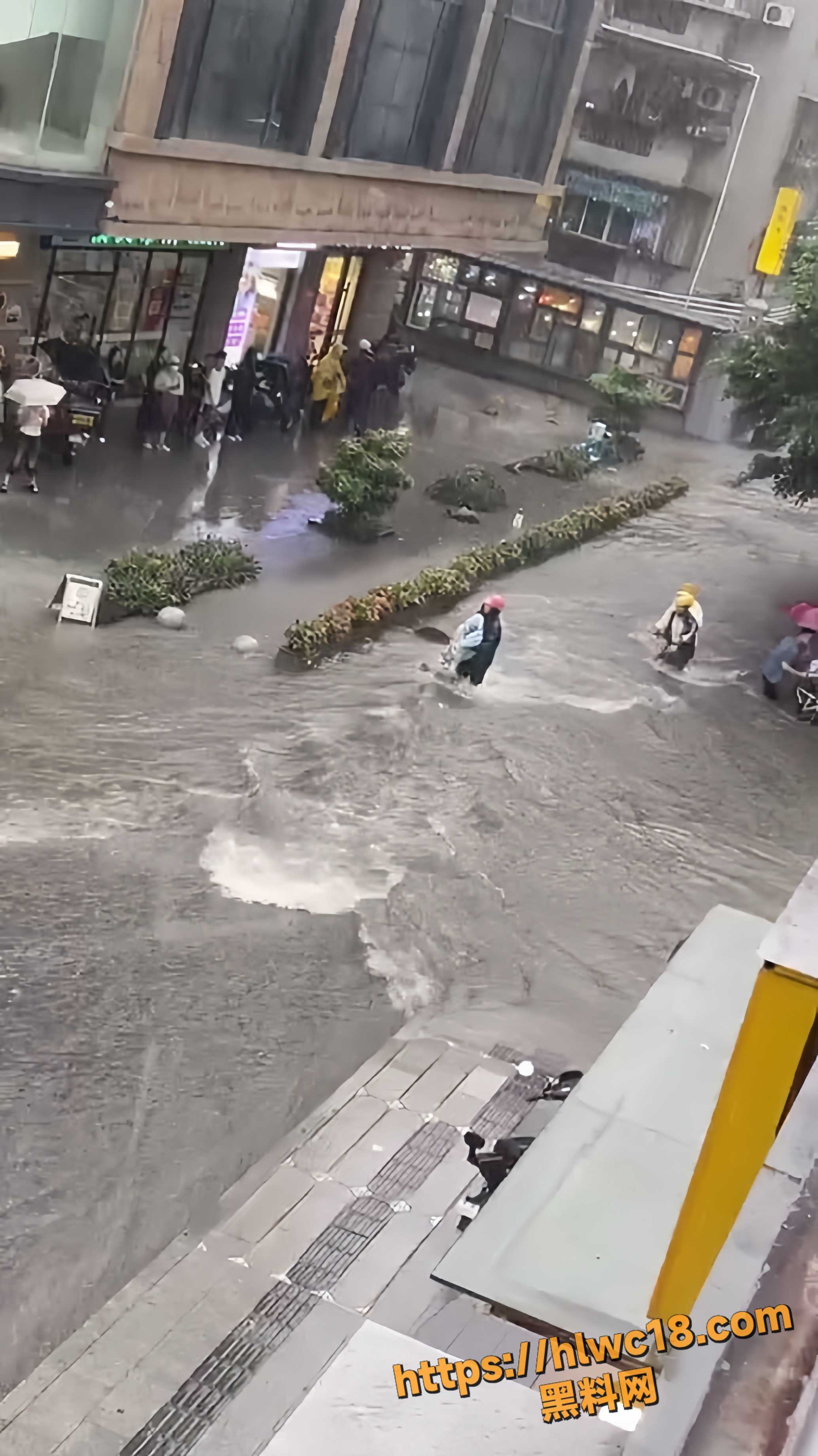 外卖小哥暴雨中救人事件2