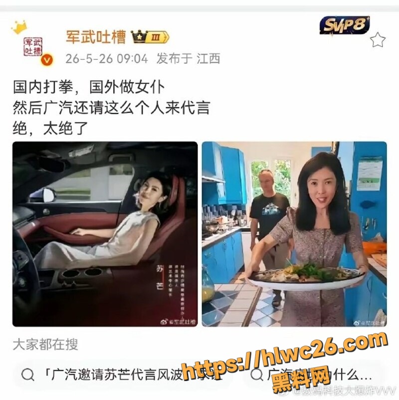 苏芒广汽代言翻车5