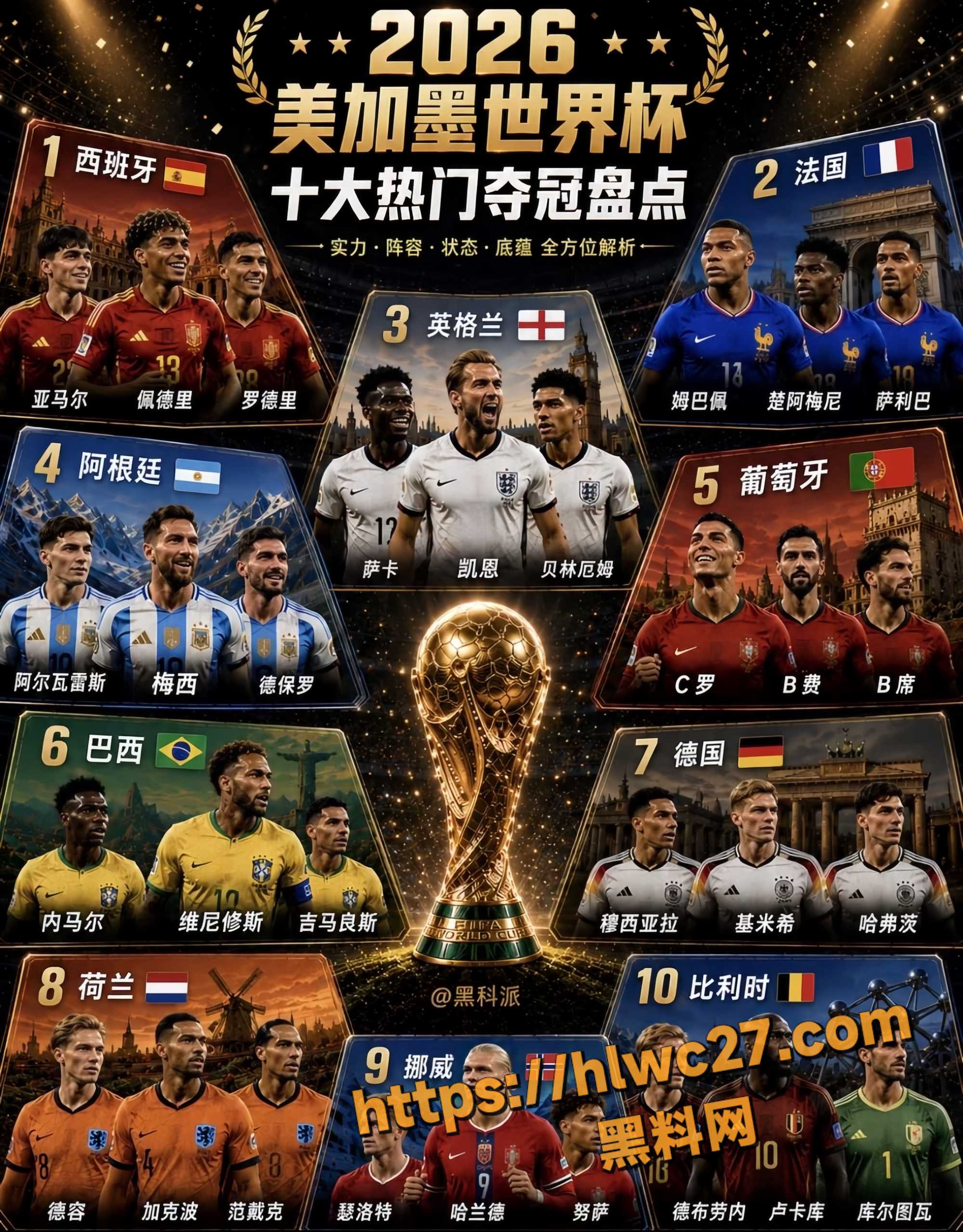 世界杯五大夺冠热门球队6