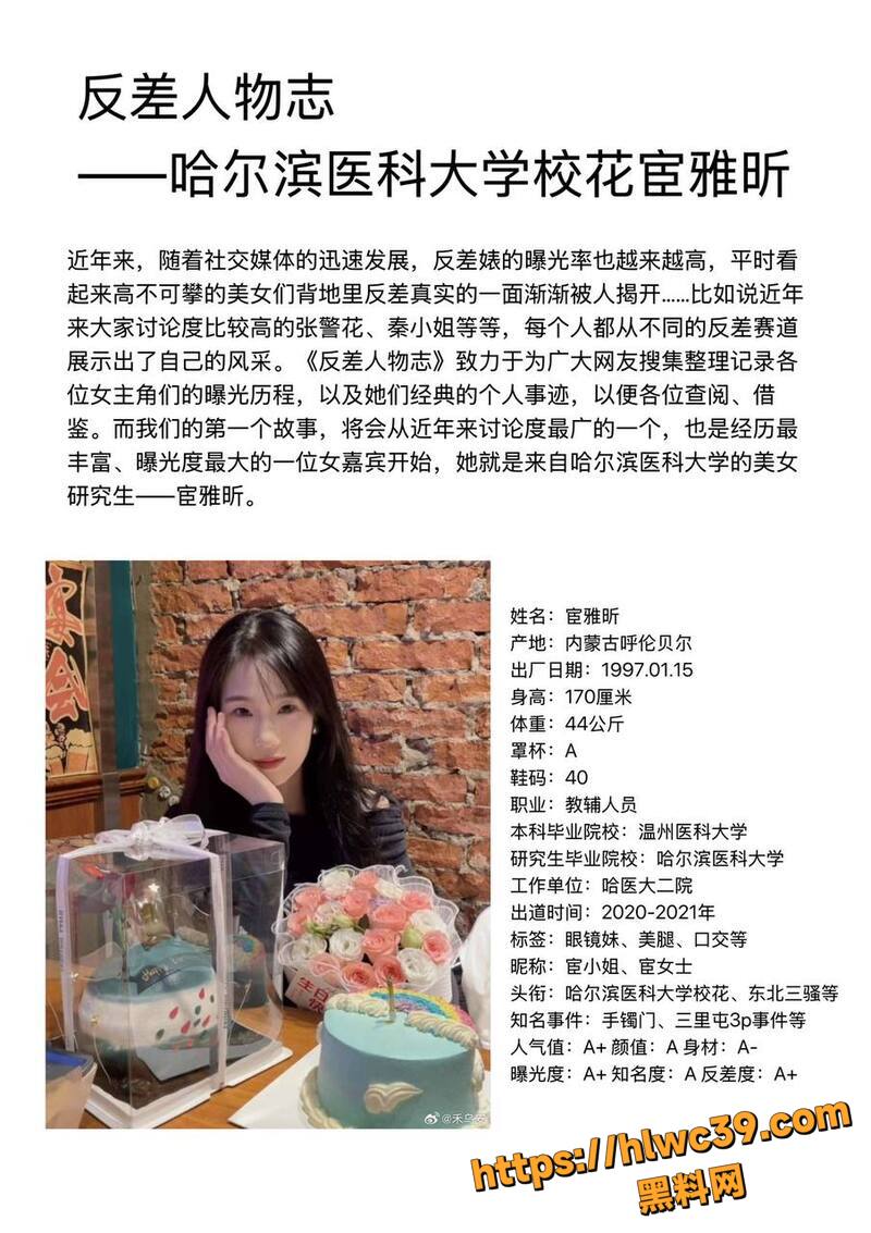 哈尔滨医科大学校花宦雅昕私密1