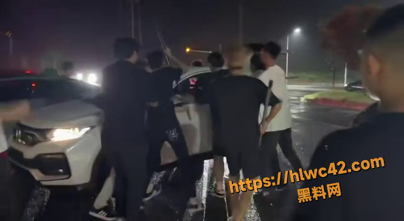  精神小伙雨夜干架现场4