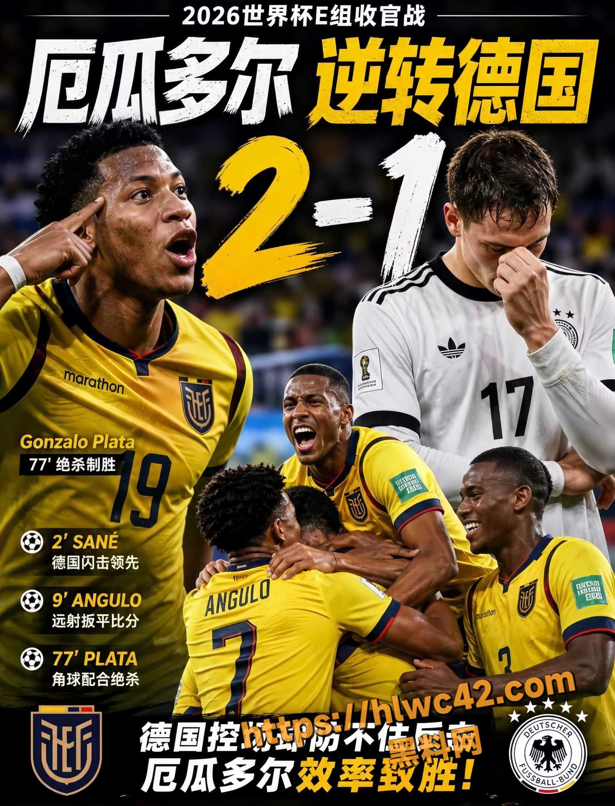 厄瓜多尔21逆袭德国6