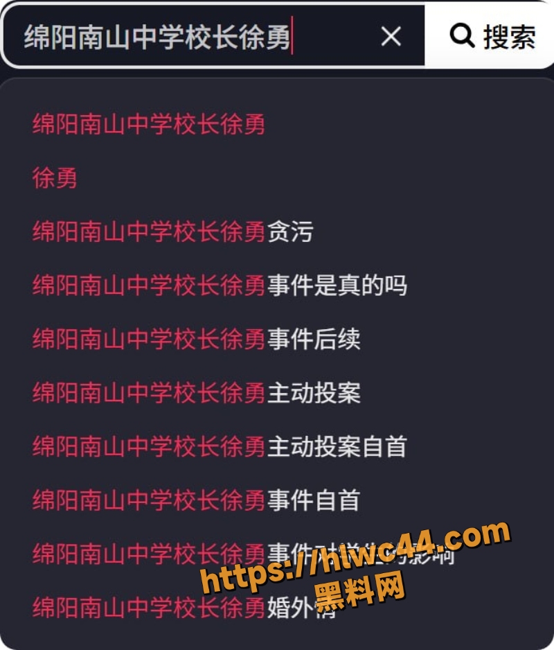 绵阳南山校长徐勇贪污事件2
